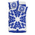 Hawaii Bedding Set - Hawaiian Quilt Plumeria Medallion Blue Bedding Set - AH - Wonder Print Shop