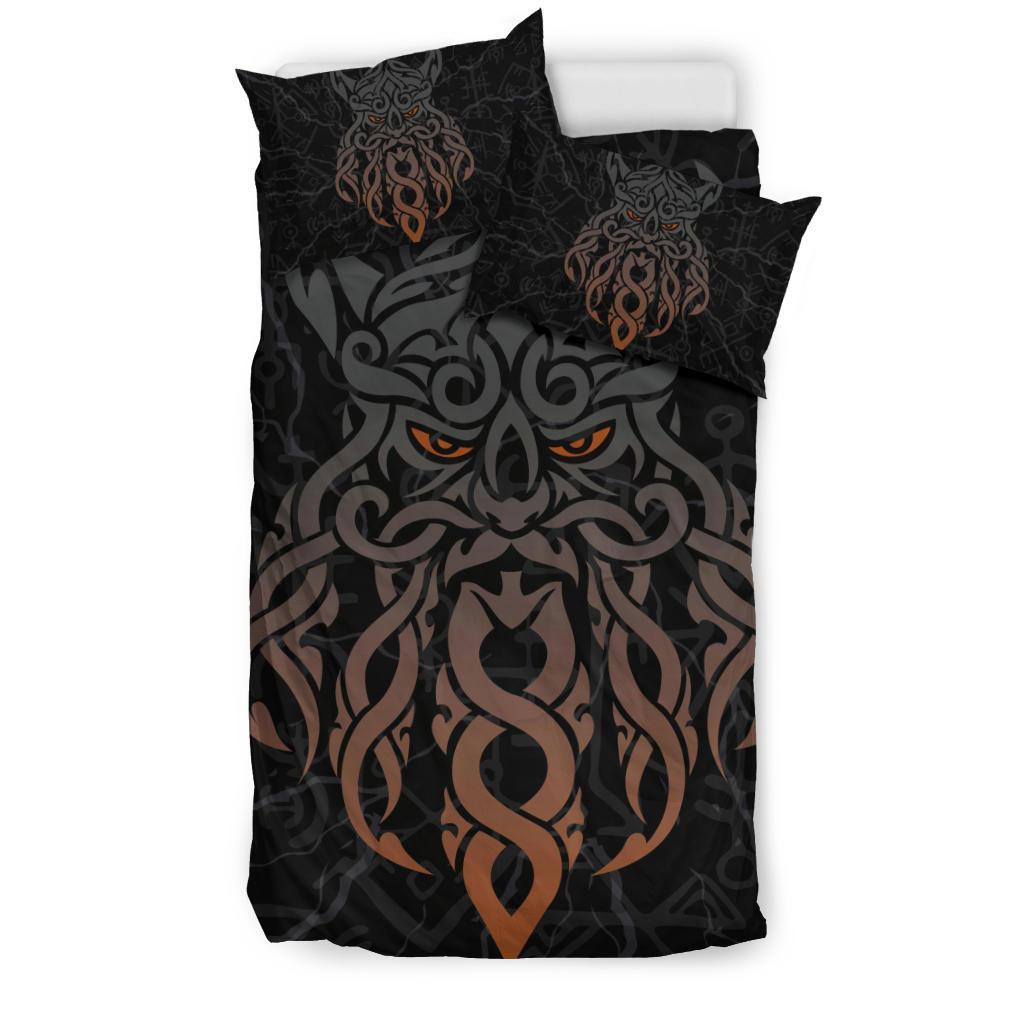 Viking Bedding Set, Odin God Furthark Tattoo Special RLT12 - Wonder Print Shop