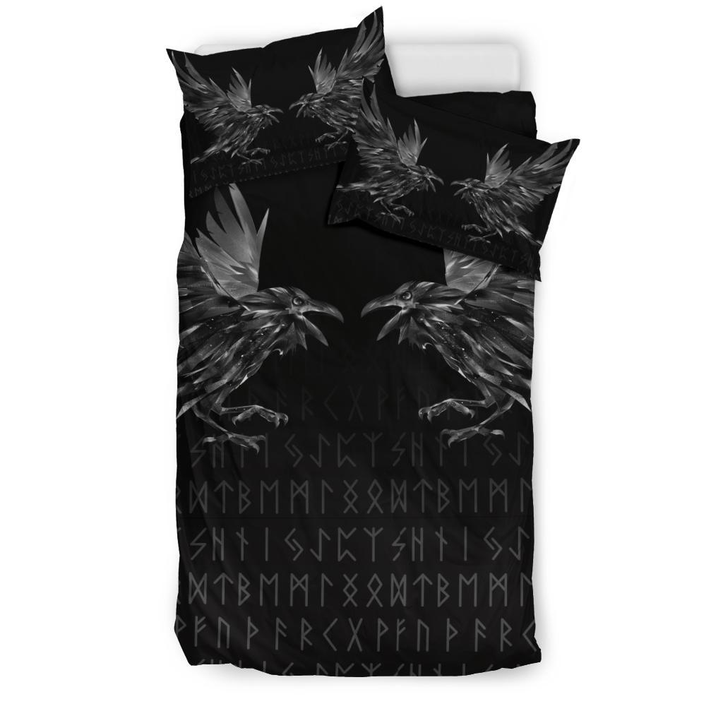 Viking Bedding Set Odin Huginn and Muninn Rune RLT12 - Wonder Print Shop