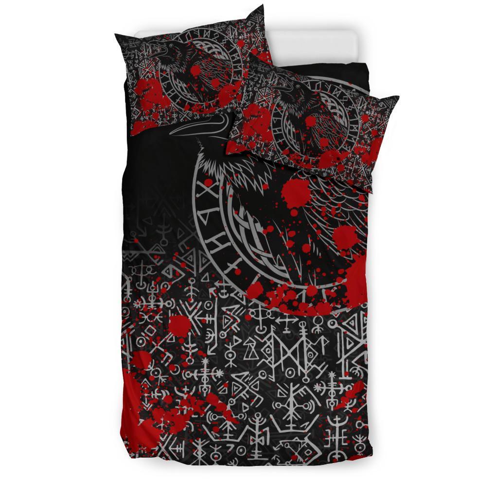 Viking Bedding Set Odin Raven Rune Futhark Blood RLT12 - Wonder Print Shop