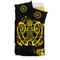 Viking Bedding Set, Loki Bound Triskele Rune Gold RLT12 - Wonder Print Shop