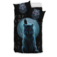 Viking Bedding Set, Fenrir Viking Wolf and Moon RLT12 - Wonder Print Shop
