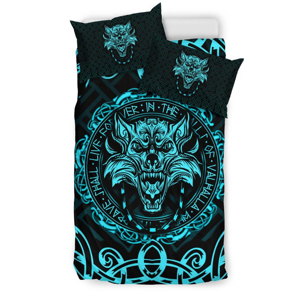Viking Bedding Set Fenrir Viking Cyan 3D RLT12 - Wonder Print Shop