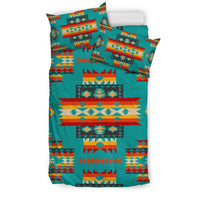Blue Pattern Native American Bedding Set LT10 - Wonder Print Shop