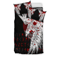 Viking Bedding Set Mystical Raven Tattoo Blood RLT12 - Wonder Print Shop