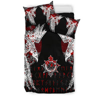 Viking Bedding Set Mystical Raven Tattoo Blood RLT12 - Wonder Print Shop