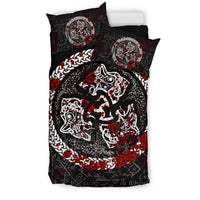 Viking Bedding Set Fierce Blood Wolf Symbol Of A Viking Nordic RLT12 - Wonder Print Shop