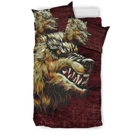 Viking Bedding Set Fenrir On The Blood Moon Background RLT12 - Wonder Print Shop