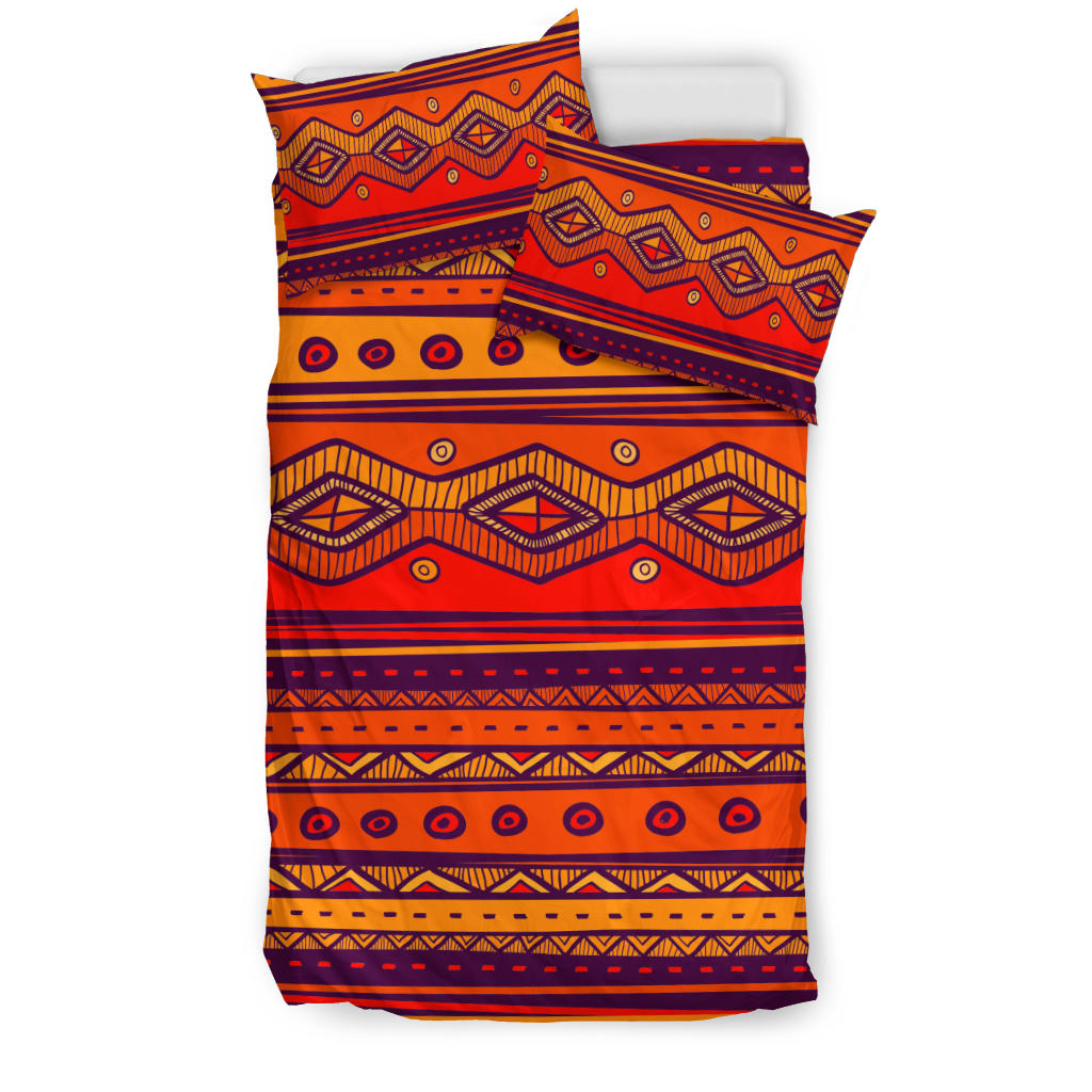 Native American Pattern Color Orange Bedding Set LT10 - Wonder Print Shop