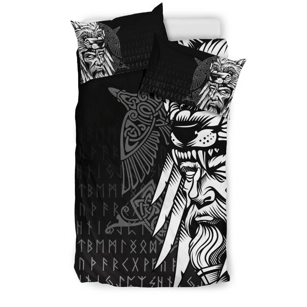 Viking Bedding Set Odin Raven and Fenrir On Hand RLT12 - Wonder Print Shop