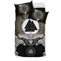 Viking Bedding Set Raven, Valknut and Vegvisir RLT12 - Wonder Print Shop