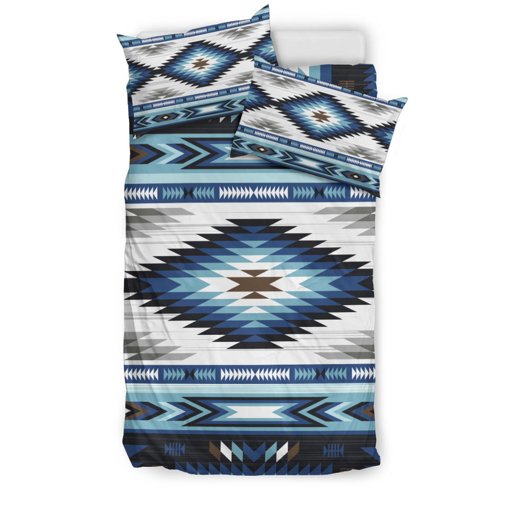 Blue Colors Tribal Pattern Native American Bedding Set LT10 - Wonder Print Shop