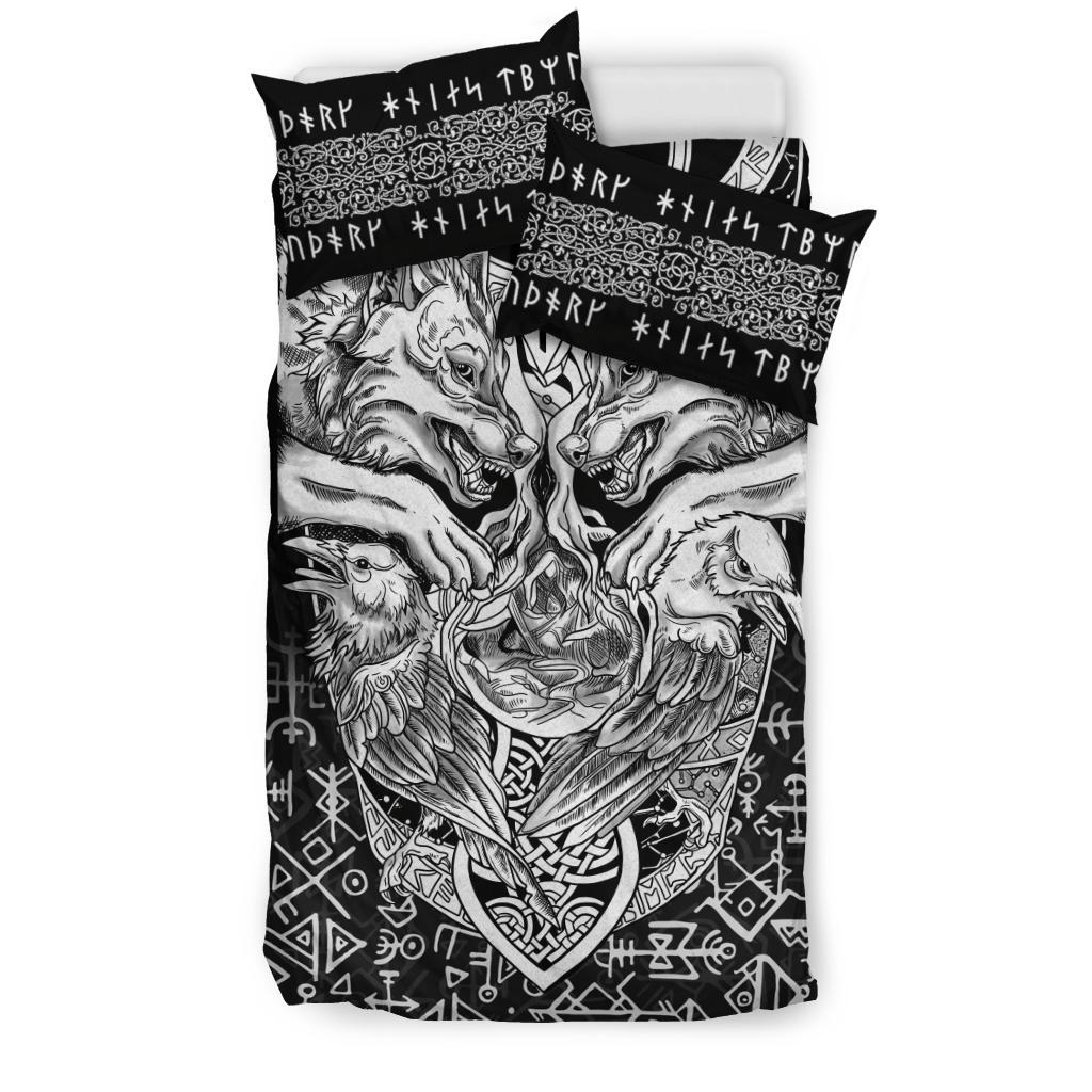 Viking Bedding Set Wolf and Raven Special RLT12 - Wonder Print Shop