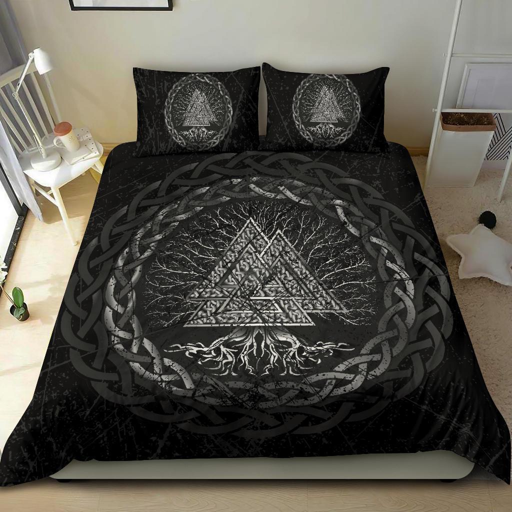 Viking Bedding Set, Celtic and Valknut and Tree Of Life Yggrdrasil RLT12 - Wonder Print Shop