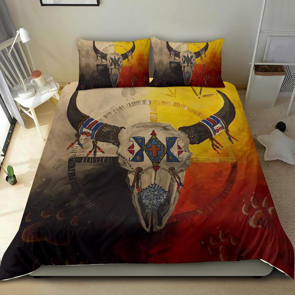 Bison Medicine Wheels Native American Bedding Set LT10 - Wonder Print Shop
