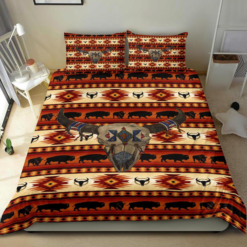 bison-head-native-american-bedding-set
