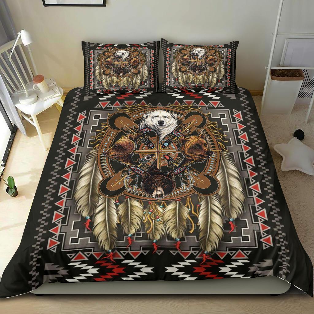 Bears Totem Native American Bedding Set LT10 - Wonder Print Shop