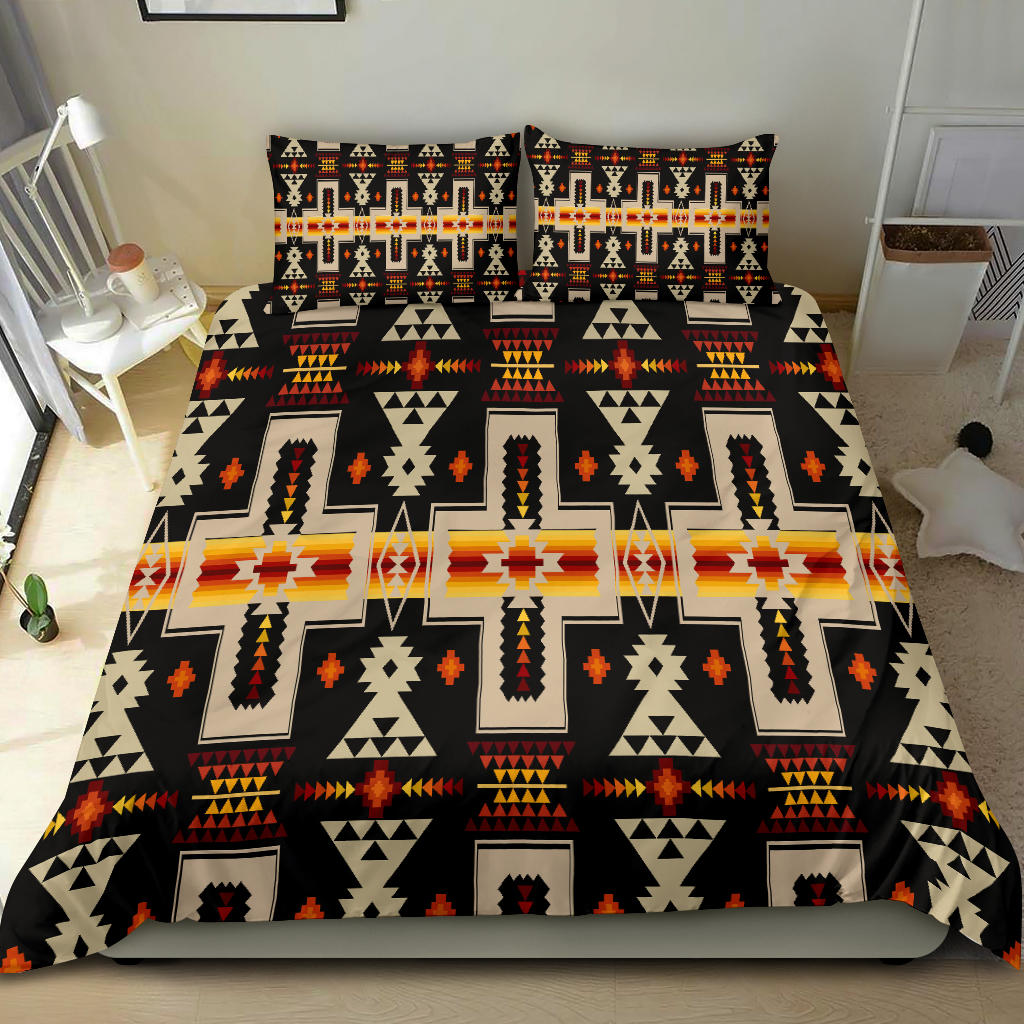 Black Tribe Design Native American Bedding Set LT10 - Wonder Print Shop