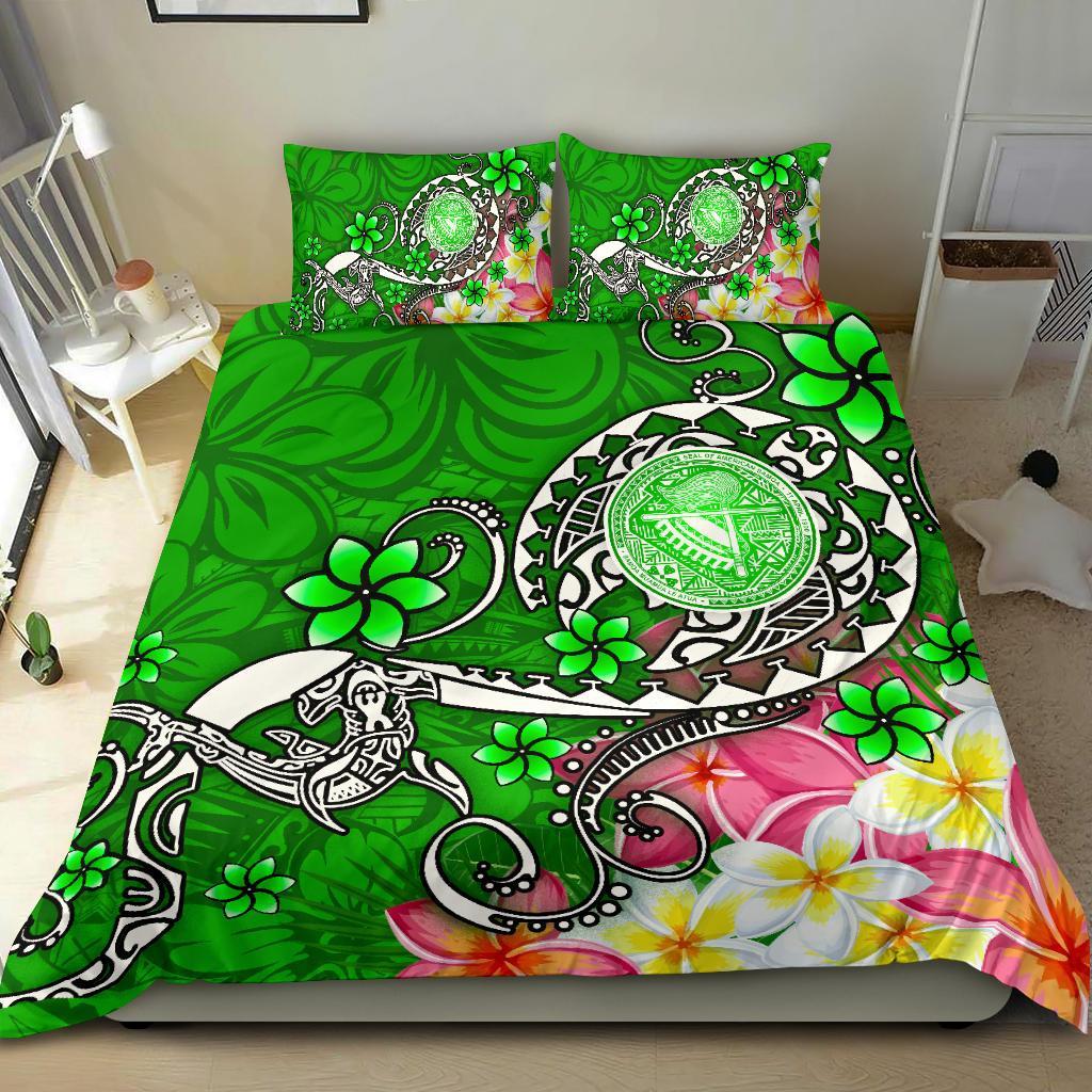 american-samoa-polynesian-bedding-set-turtle-plumeria-green