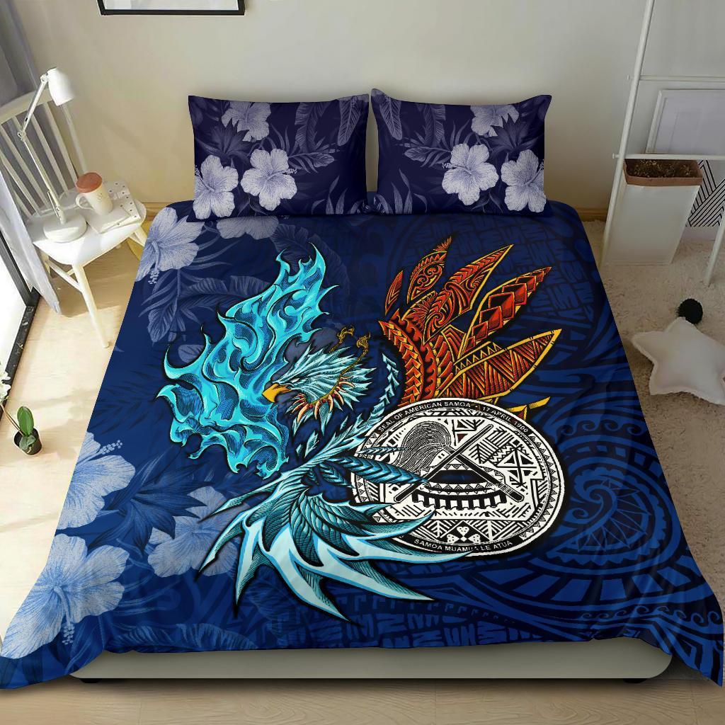 american-samoa-polynesian-bedding-set-blue-polynesian-eagle