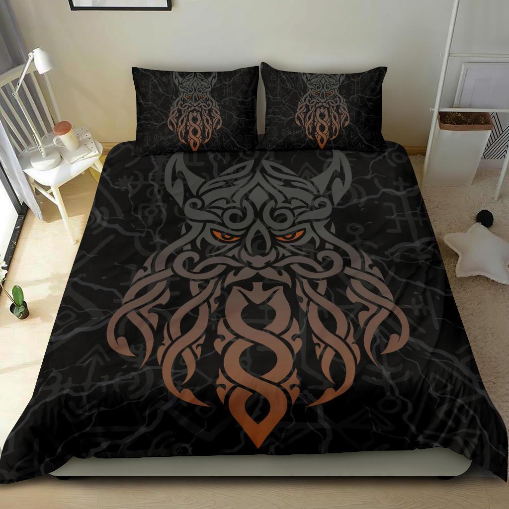 Viking Bedding Set, Odin God Furthark Tattoo Special RLT12 - Wonder Print Shop
