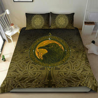 Viking Bedding Set, Ethnic Odin Raven Gold RLT12 - Wonder Print Shop
