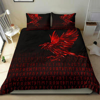 Viking Bedding Set The Raven Of Odin Rune, Red RLT12 - Wonder Print Shop
