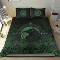 Viking Bedding Set, Ethnic Odin Raven Green RLT12 - Wonder Print Shop