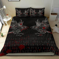 Viking Bedding Set Odin Huginn and Muninn Rune Blood RLT12 - Wonder Print Shop