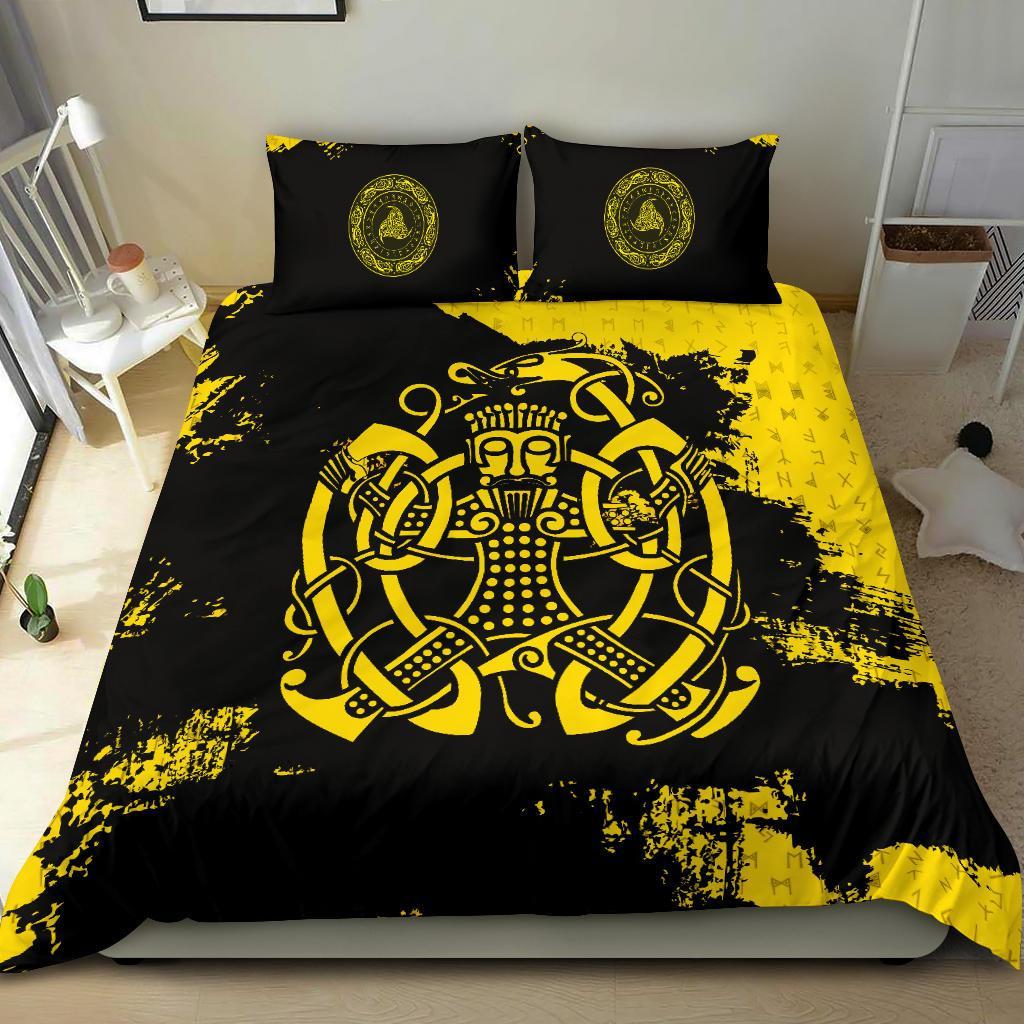 Viking Bedding Set, Loki Bound Triskele Rune Gold RLT12 - Wonder Print Shop