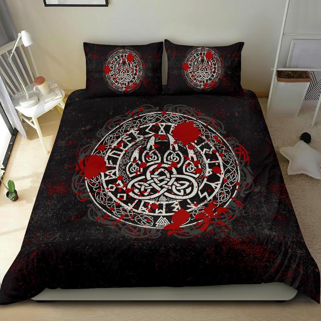 Viking Bedding Set Viking Bear Claws Blood Tattoo RLT12 - Wonder Print Shop