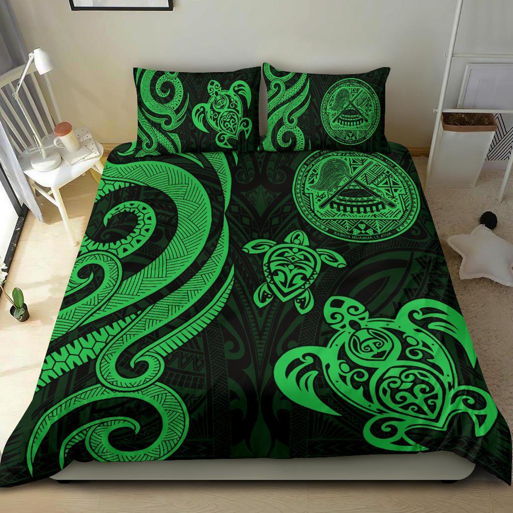 american-samoa-bedding-set-green-tentacle-turtle