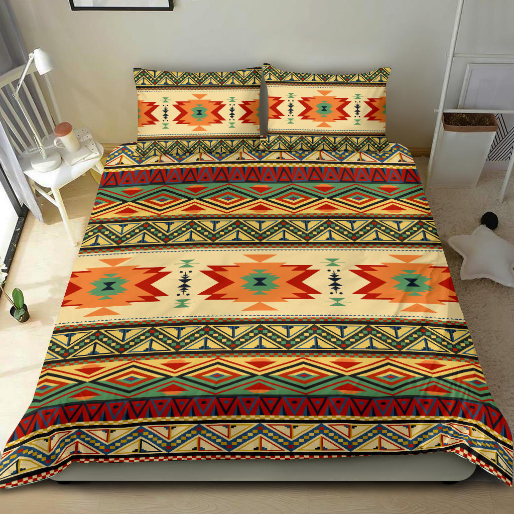 Geometric Pattern Design Native American Bedding Set LT10 - Wonder Print Shop