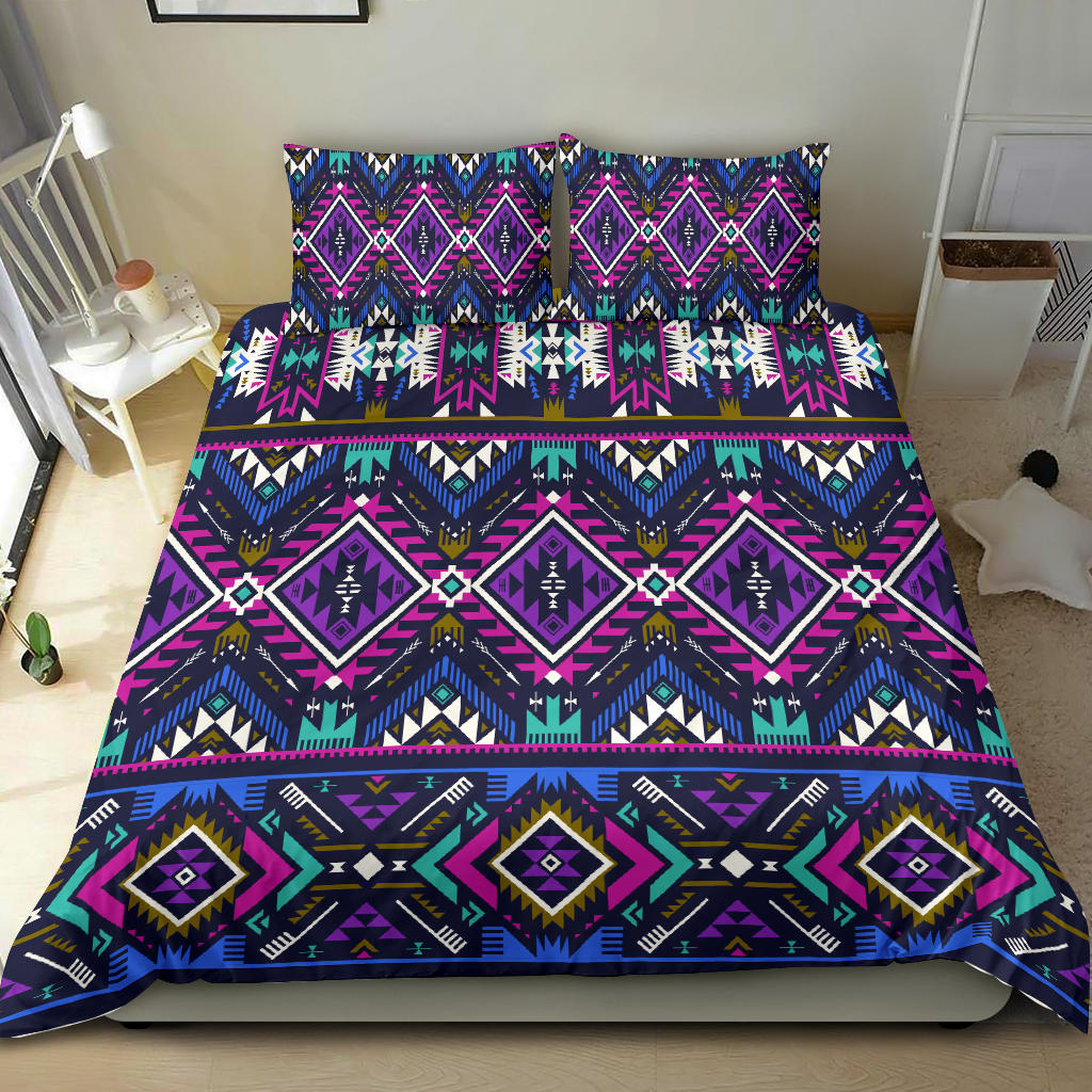 Native American Purple Tribe Pattern Bedding Set LT10 - Wonder Print Shop