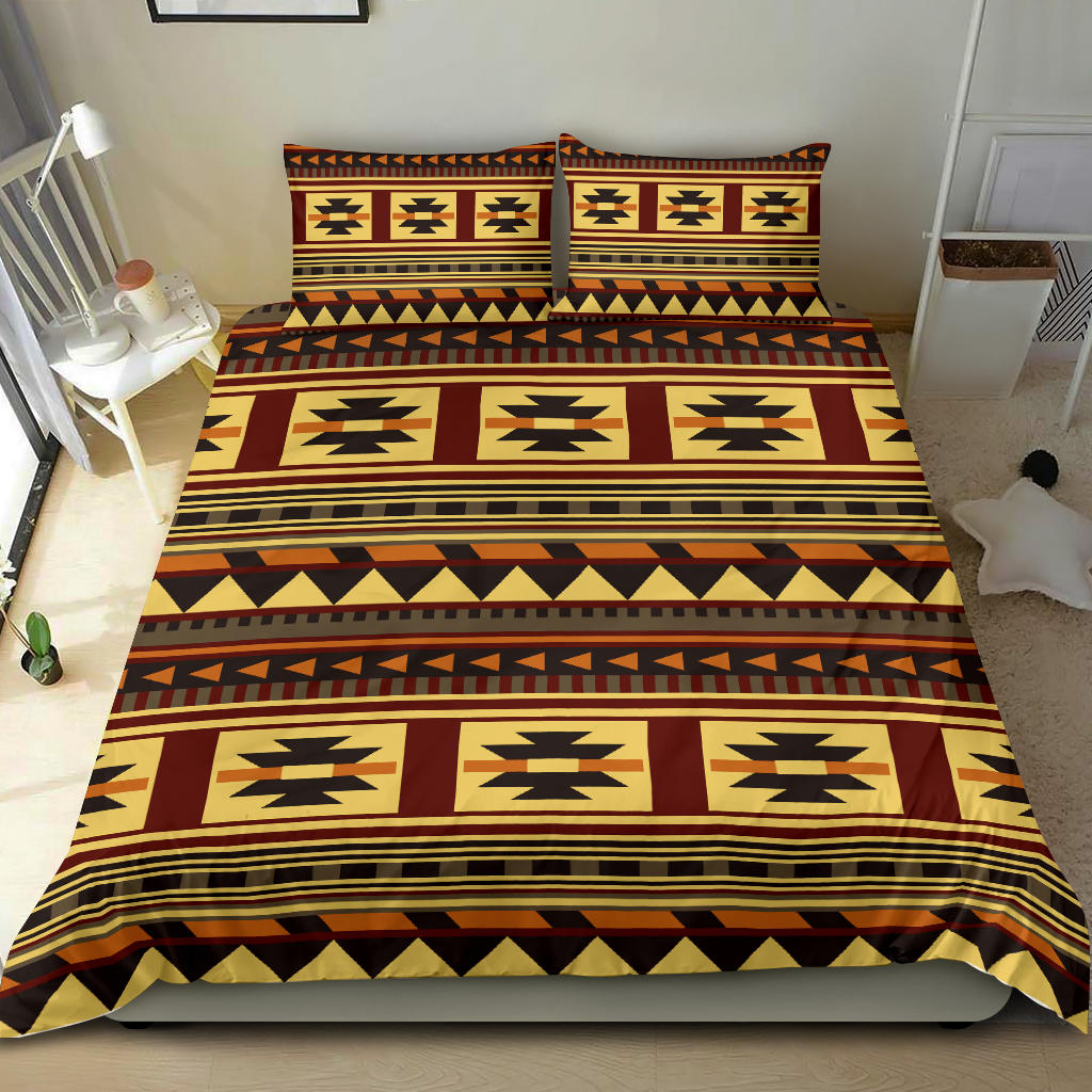 Brown Ethnic Pattern Native American Bedding Set LT10 - Wonder Print Shop