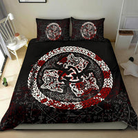Viking Bedding Set Fierce Blood Wolf Symbol Of A Viking Nordic RLT12 - Wonder Print Shop