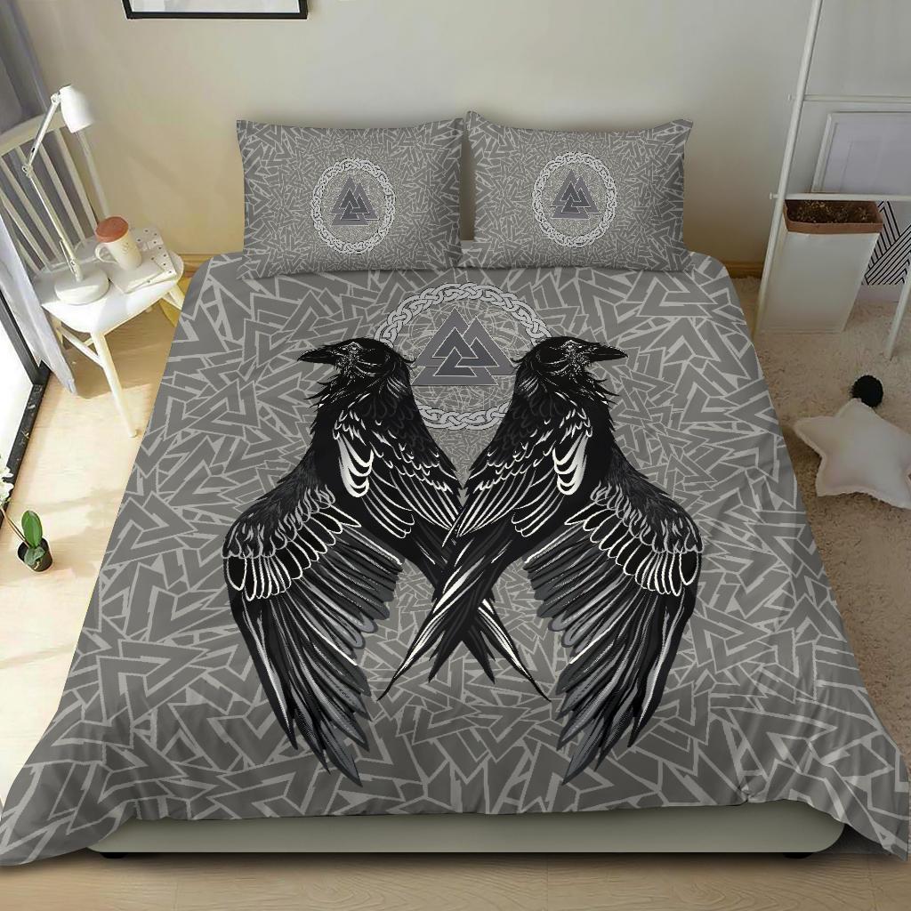 Viking Bedding Set Raven Valknut RLT12 - Wonder Print Shop