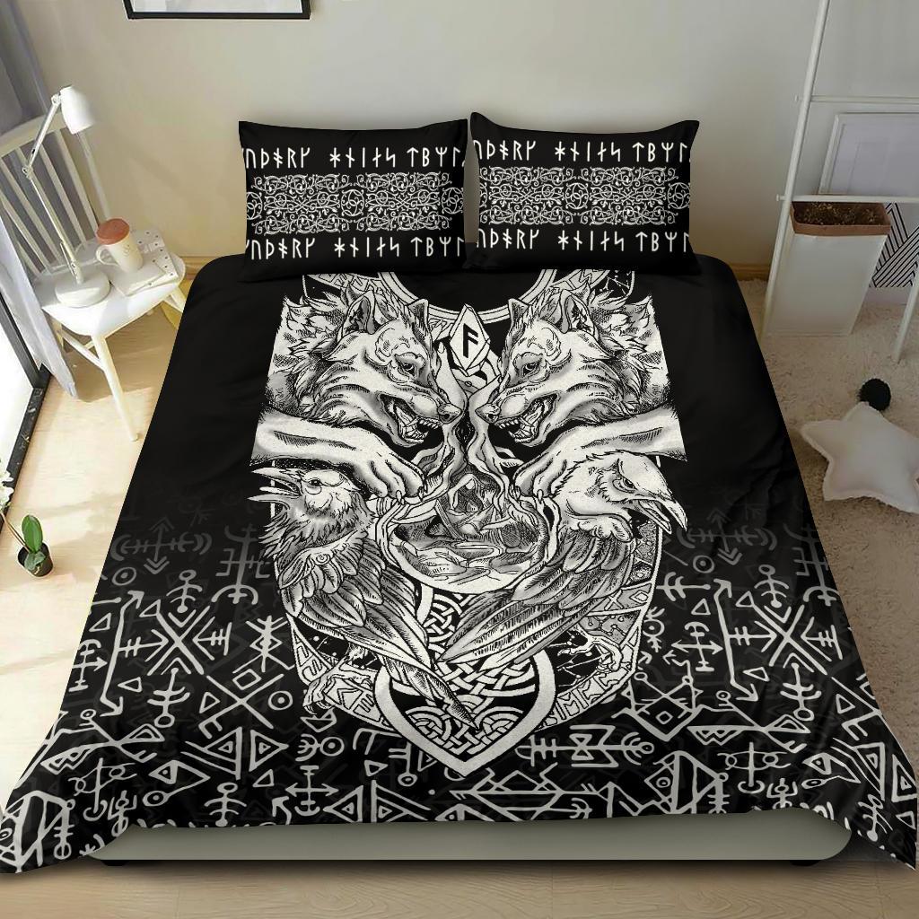 Viking Bedding Set Wolf and Raven Special RLT12 - Wonder Print Shop
