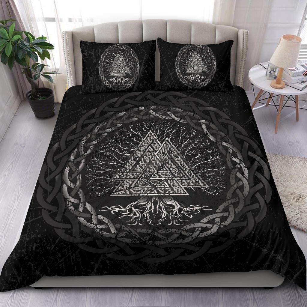Viking Bedding Set, Celtic and Valknut and Tree Of Life Yggrdrasil RLT12 - Wonder Print Shop