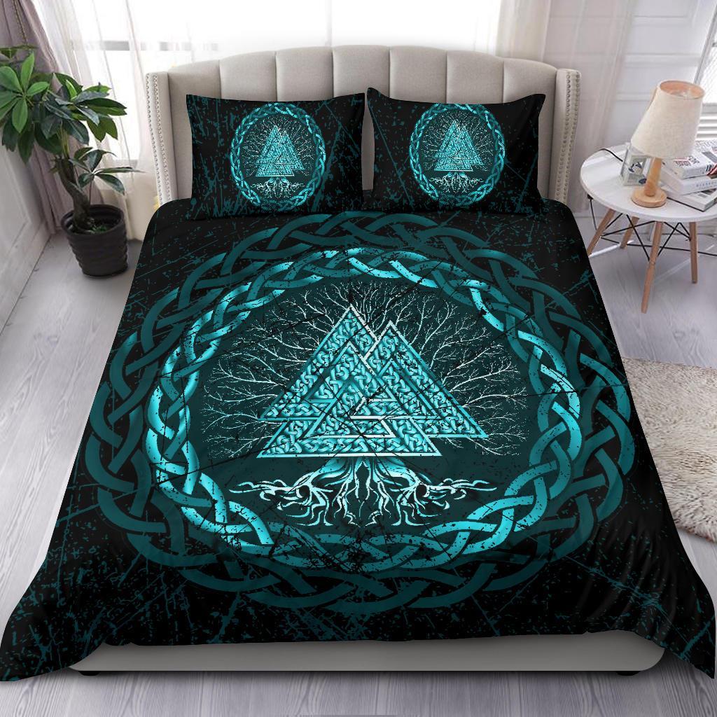Viking Bedding Set, Celtic and Valknut and Tree Of Life Yggrdrasil RLT12 - Wonder Print Shop