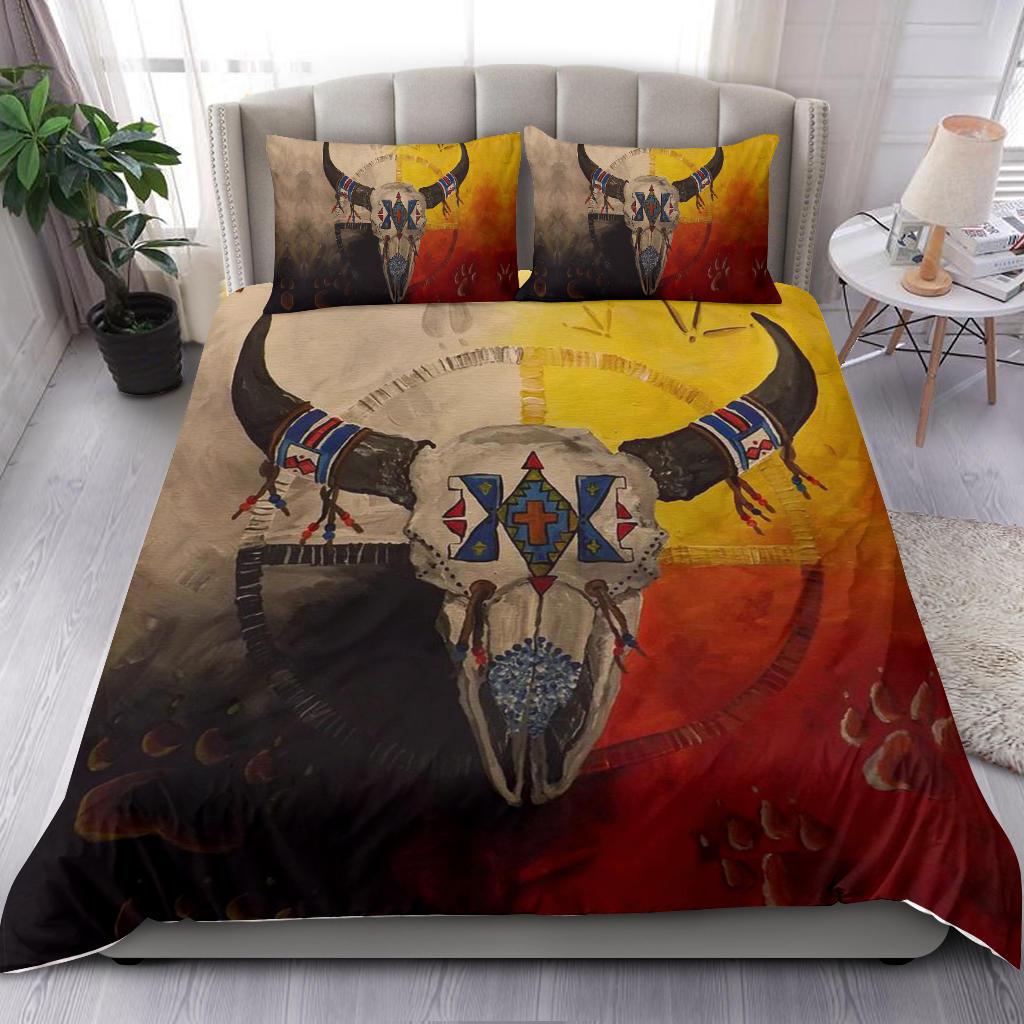 Bison Medicine Wheels Native American Bedding Set LT10 - Wonder Print Shop
