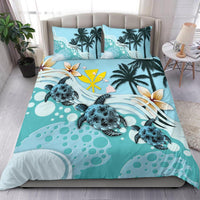 Kanaka Maoli (Hawaiian) Bedding Set - Blue Turtle Hibiscus - Wonder Print Shop