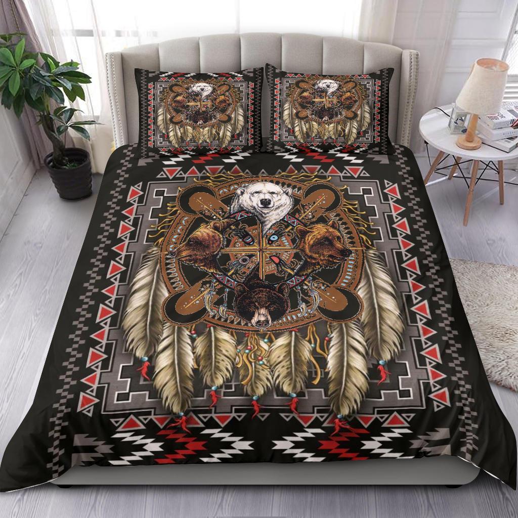 Bears Totem Native American Bedding Set LT10 - Wonder Print Shop