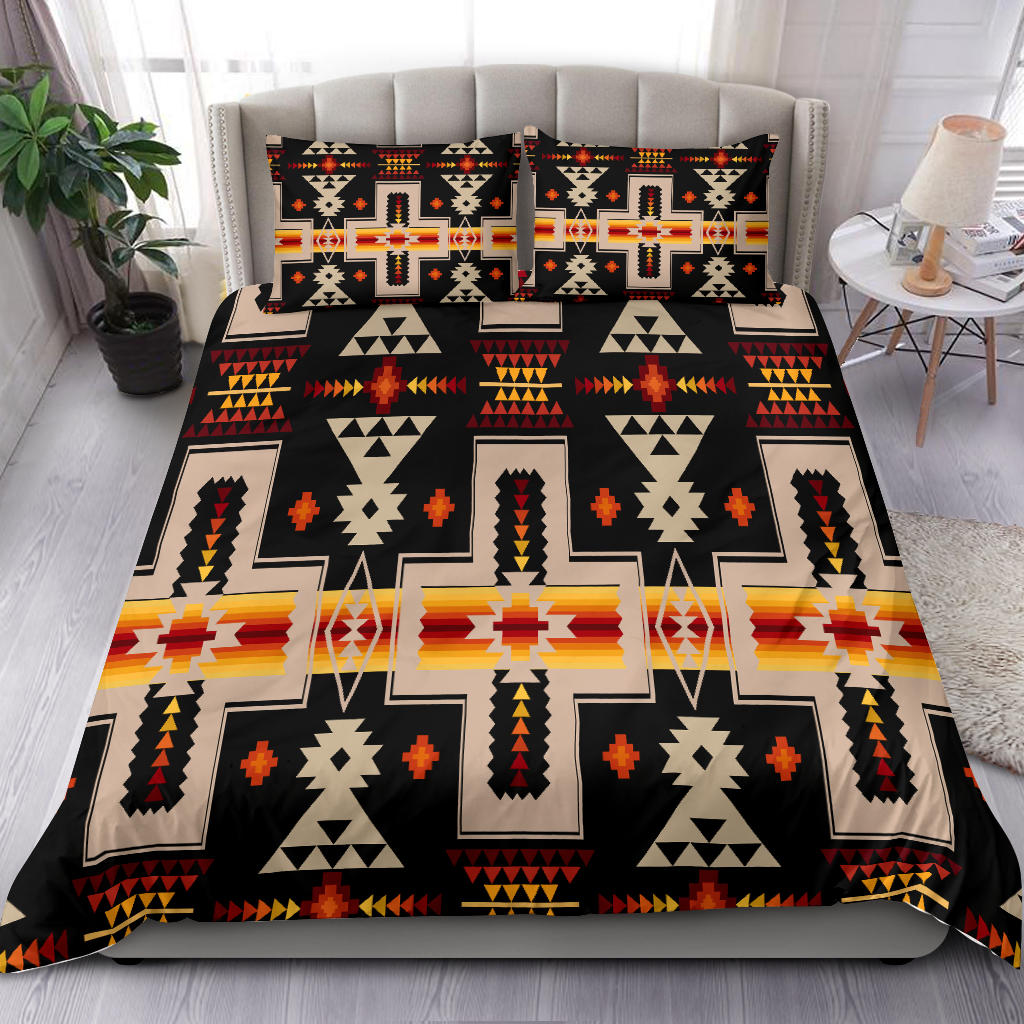 Black Tribe Design Native American Bedding Set LT10 - Wonder Print Shop