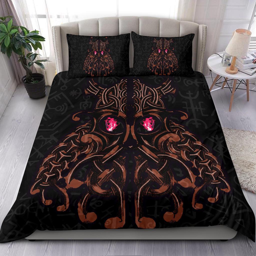 Viking Bedding Set, Odin God Furthark Tattoo Special RLT12 - Wonder Print Shop