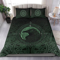 Viking Bedding Set, Ethnic Odin Raven Green RLT12 - Wonder Print Shop