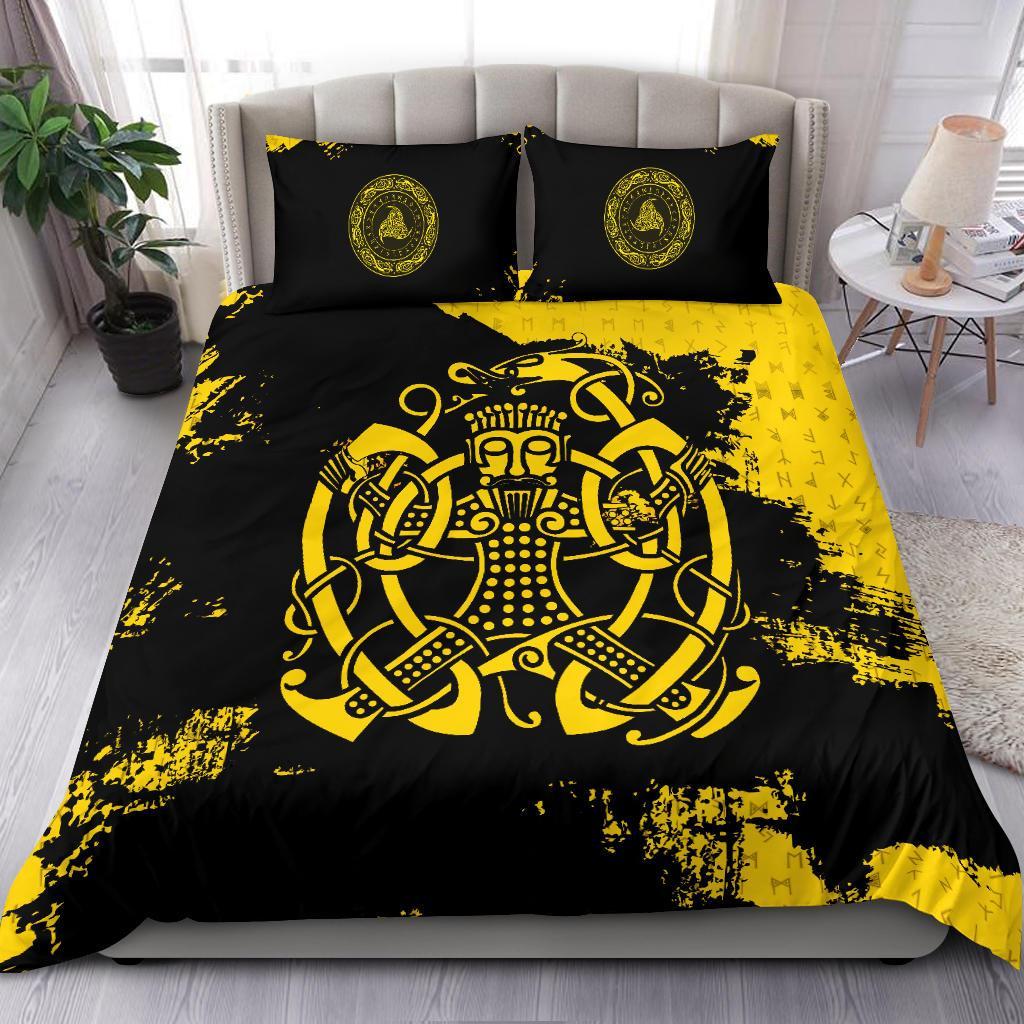 Viking Bedding Set, Loki Bound Triskele Rune Gold RLT12 - Wonder Print Shop