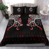 Viking Bedding Set Double Dragon Tattoo and Vegvisir Blood RLT12 - Wonder Print Shop