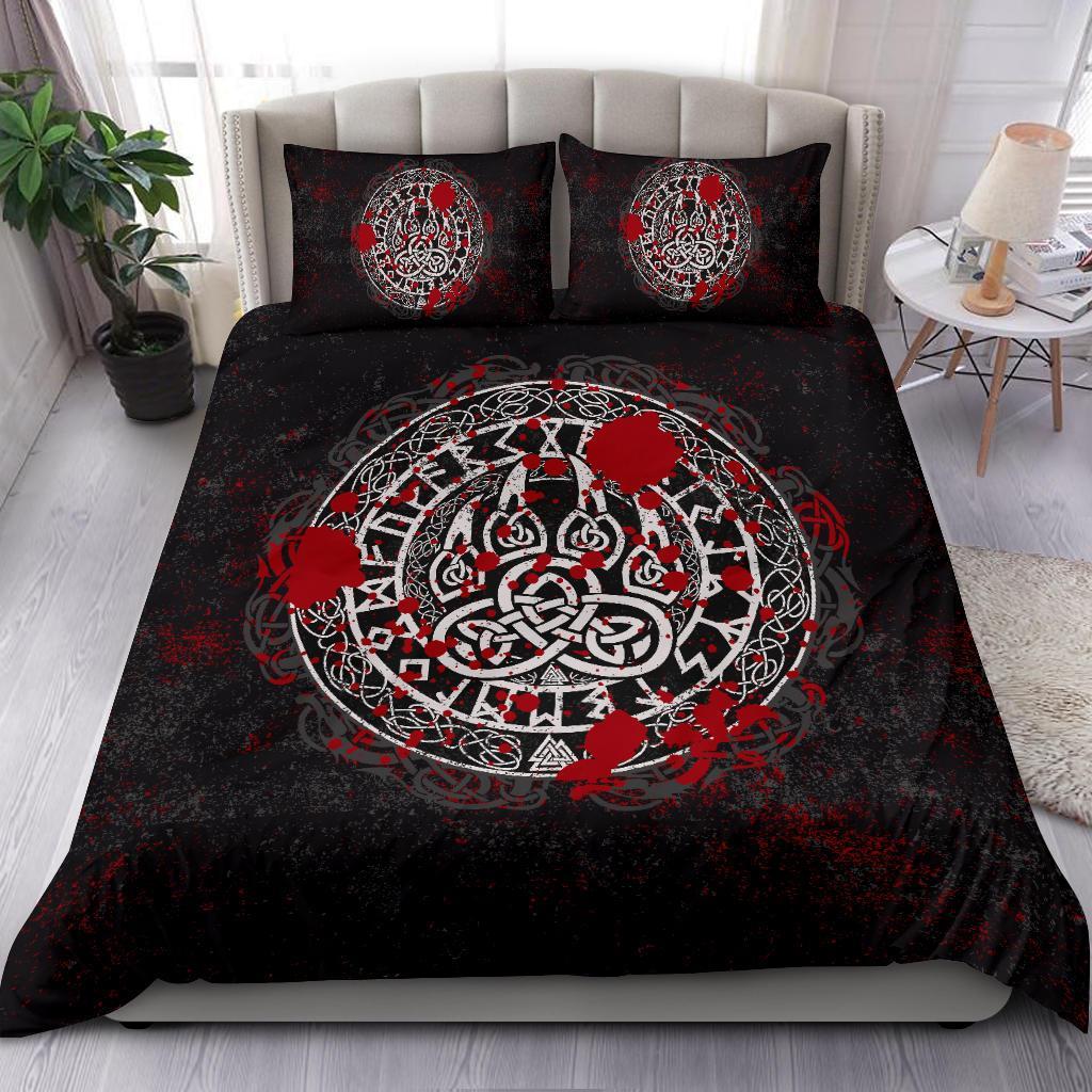 Viking Bedding Set Viking Bear Claws Blood Tattoo RLT12 - Wonder Print Shop