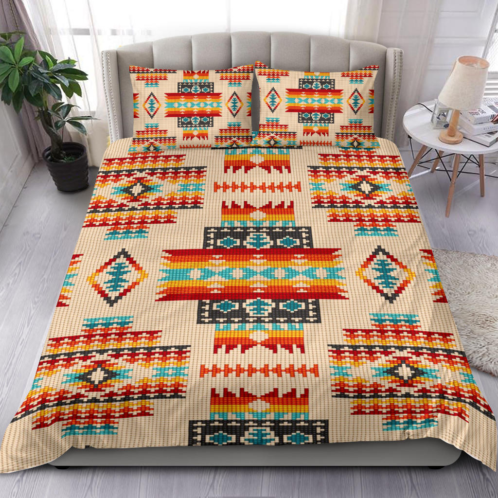 Cream Pattern Native American Bedding Set LT10 - Wonder Print Shop